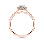 Pierścionek z różowego złota z diamentami